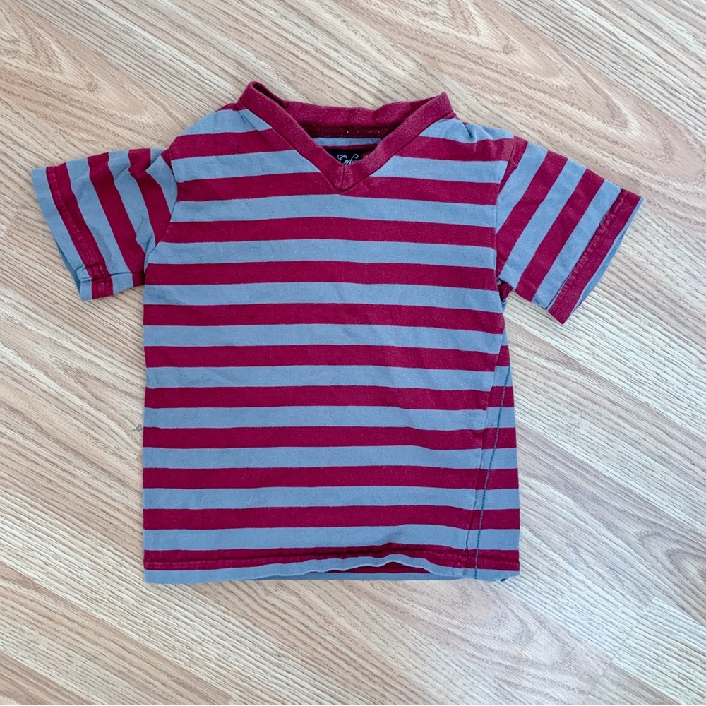 Sovereign Code • Striped V-Neck Tee